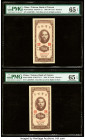 China Bank of Taiwan, Kinmen 50 Cents 1950 Pick R104b S/M#T74-11 Two Consecutive Examples PMG Gem Uncirculated 65 EPQ (2). 

HID09801242017

© 2022 He...