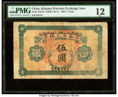 China Kiangsu Province Exchange Note 5 Yuan 1925 Pick S1212 S/M#C116-11 PMG Fine 12. This example has been repaired.

HID09801242017

© 2022 Heritage ...