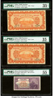 China Provincial Bank of Chihli Group Lot of 6 Examples PMG About Uncirculated 55 (4); Choice Very Fine 35 EPQ; Choice Very Fine 35. Stains have been ...