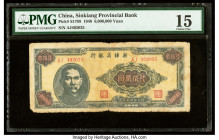 China Sinkiang Provincial Bank 6,000,000 Yuan 1948 Pick S1788 PMG Choice Fine 15. 

HID09801242017

© 2022 Heritage Auctions | All Rights Reserved