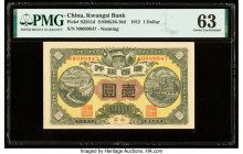 China Kwangsi Bank, Nanning 1 Dollar 1912 Pick S2351d S/M#K36-10d PMG Choice Uncirculated 63. 

HID09801242017

© 2022 Heritage Auctions | All Rights ...