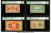 China Group Lot of 7 Graded Examples PMG About Uncirculated 55; Choice Very Fine 35 (2); Very Fine 30; Very Fine 25 (2); Very fine 20. Annotation pres...