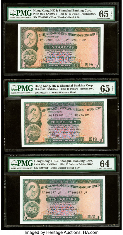 Hong Kong Hongkong & Shanghai Banking Corp. 10 Dollars 13.3.1972 (4); 21.5.1959;...