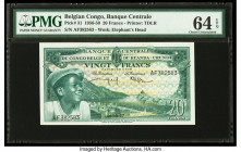 Belgian Congo Banque Centrale du Congo Belge 20 Francs 1.10.1957 Pick 31 PMG Choice Uncirculated 64 EPQ. 

HID09801242017

© 2022 Heritage Auctions | ...