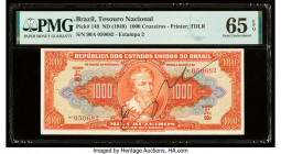 Brazil Tesouro Nacional 1000 Cruzeiros ND (1949) Pick 149 PMG Gem Uncirculated 65 EPQ. 

HID09801242017

© 2022 Heritage Auctions | All Rights Reserve...