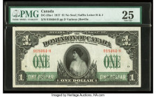 Canada Dominion of Canada $1 17.3.1917 DC-23a-i PMG Very Fine 25. Small nick in margin.

HID09801242017

© 2022 Heritage Auctions | All Rights Reserve...