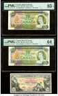 Canada Bank of Canada $20 1969 BC-50a Two Examples PMG Gem Uncirculated 65 EPQ; Choice Uncirculated 64; Canada Toronto, ON- Canadian Bank of Commerce ...