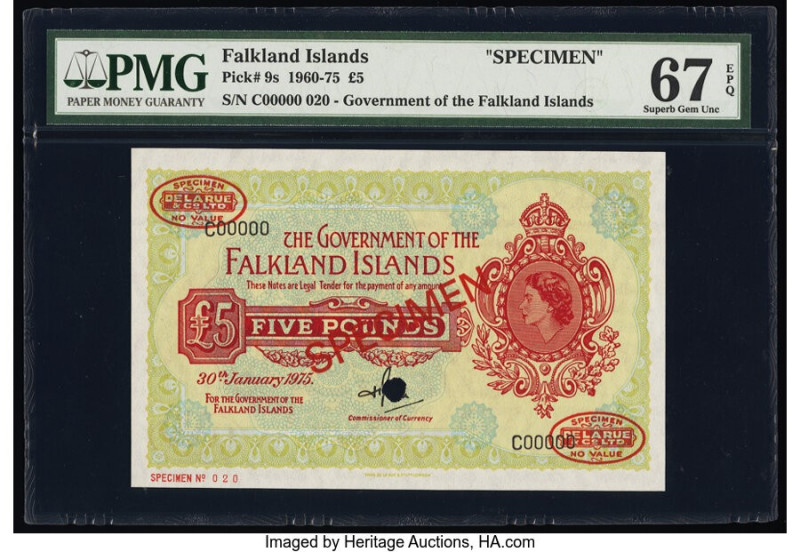 Falkland Islands Government of the Falkland Islands 5 Pounds 30.1.1975 Pick 9s S...