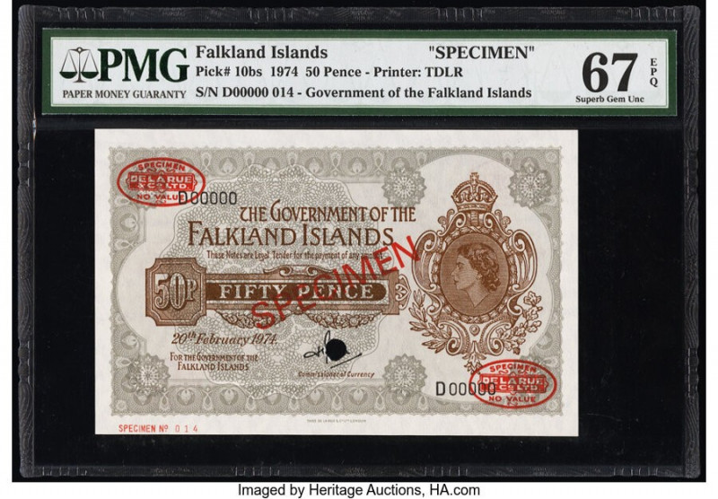 Falkland Islands Government of the Falkland Islands 50 Pence 20.2.1974 Pick 10bs...