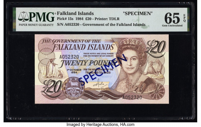 Falkland Islands Government of the Falkland Islands 20 Pounds 1.10.1984 Pick 15s...