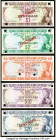 Fiji Group Lot of 5 Specimen Uncirculated. Previous mounting, stains, POCs and "Specimen of No Value" perforations present on all examples.

HID098012...