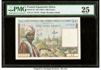 French Equatorial Africa Institut d'Emission de l'Afrique Equatoriale Francaise et du Cameroun 500 Francs ND (1957) Pick 33 PMG Very Fine 25. 

HID098...