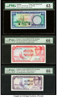Gambia Group Lot of 5 Examples PMG Gem Uncirculated 66 EPQ (2); Gem Uncirculated 65 EPQ; Choice Uncirculated 64 EPQ; Choice Uncirculated 63 Net. Previ...