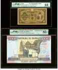Japan Bank of Japan 10 Yen ND (1945) Pick 40z "U.S. Propaganda Leaflet" PMG Choice Uncirculated 64; Philippines Bangko Sentral 2000 Piso 1998 Pick 189...