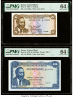 Kenya Central Bank of Kenya 5; 20 Shillings 1.7.1968; 1.7.1973 Pick 1c; 8d Two Examples PMG Choice Uncirculated 64 EPQ (2). 

HID09801242017

© 2022 H...