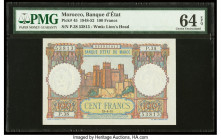 Morocco Banque d'Etat du Maroc 100 Francs 19.4.1951 Pick 45 PMG Choice Uncirculated 64 EPQ. 

HID09801242017

© 2022 Heritage Auctions | All Rights Re...