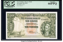 New Zealand Reserve Bank of New Zealand 10 Pounds ND (1960-67) Pick 161d PCGS Gem New 66PPQ. 

HID09801242017

© 2022 Heritage Auctions | All Rights R...