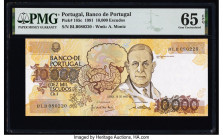 Portugal Banco de Portugal 10,000 Escudos 16.5.1991 Pick 185c PMG Gem Uncirculated 65 EPQ. 

HID09801242017

© 2022 Heritage Auctions | All Rights Res...