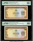 Rhodesia Reserve Bank of Rhodesia 5 Dollars 20.10.1978; 15.5.1979 Pick 36b; 40a Two Examples PMG Gem Uncirculated 66 EPQ (2). 

HID09801242017

© 2022...