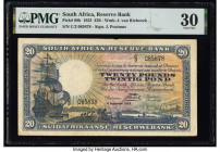 South Africa South African Reserve Bank 20 Pounds 4.9.1933 Pick 88b PMG Very Fine 30. 

HID09801242017

© 2022 Heritage Auctions | All Rights Reserved...