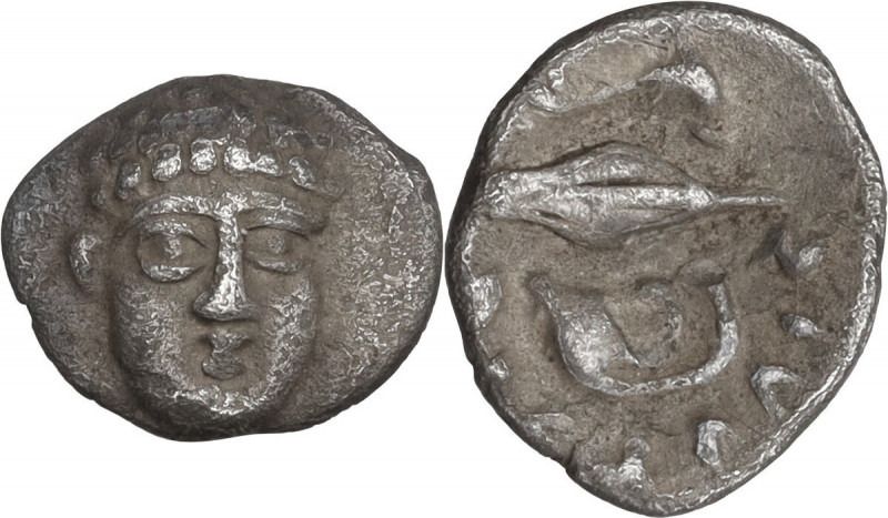 Greek Italy. Central and Southern Campania, Phistelia. AR Obol, c. 310-300 BC. O...