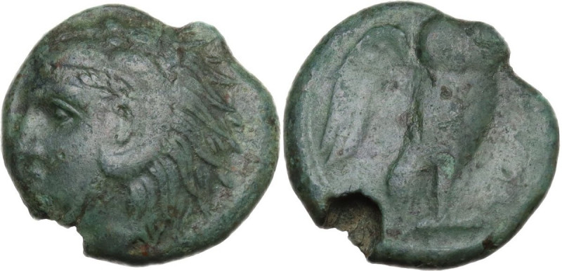 Greek Italy. Northern Lucania, Velia. AE 16.5 mm, late 4th to 2nd century. Obv. ...