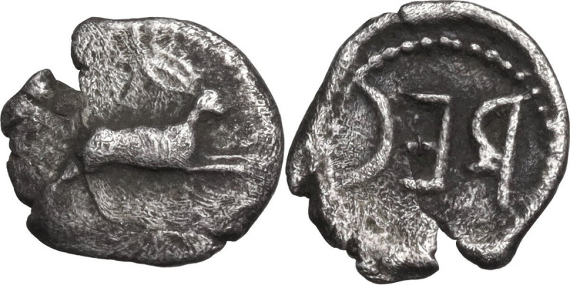 Greek Italy. Bruttium, Rhegion. Second coinage of Anaxilas. AR Litra, 480-462 BC...
