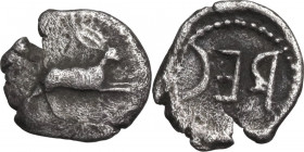 Greek Italy. Bruttium, Rhegion. Second coinage of Anaxilas. AR Litra, 480-462 BC. Obv. Here right. Rev. REC retrograde. HN Italy 2475; HGC 1 1649. AR....