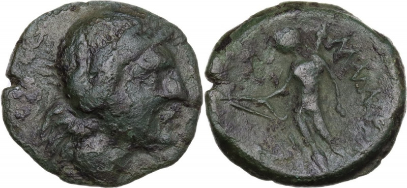 Sicily. Messana. The Mamertinoi. AE 22 mm, c. 2nd century BC. Obv. Laureate head...