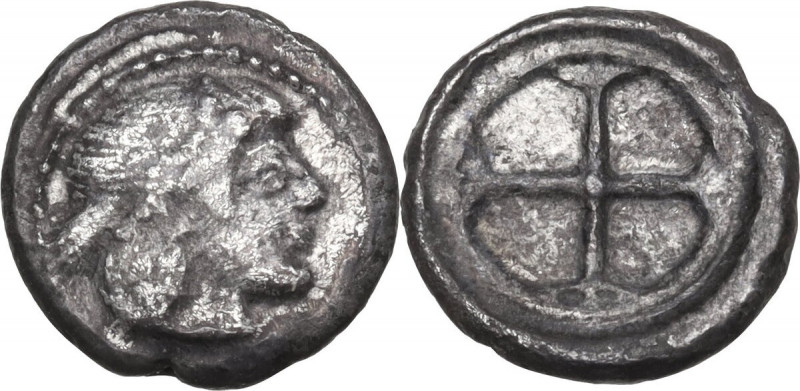 Sicily. Syracuse. Deynomenid Tyranny (485-466 BC). AR Litra, 475-470 BC. Obv. He...