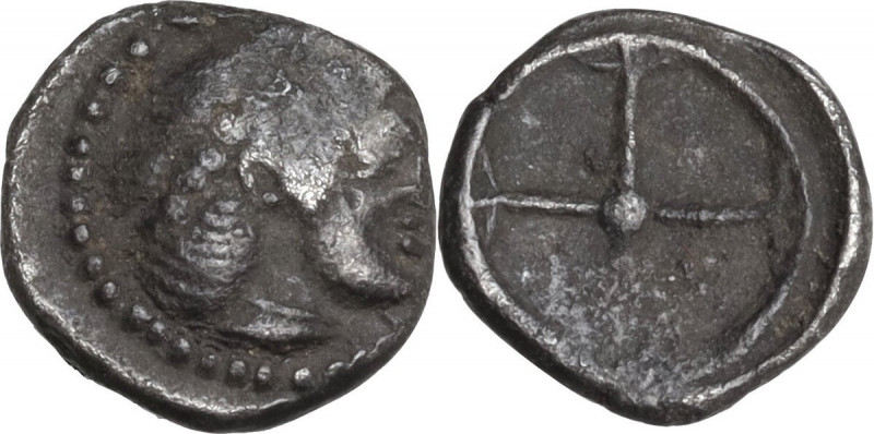 Sicily. Syracuse. Deynomenid Tyranny (485-466 BC). AR Litra, 480-470 BC. Obv. He...