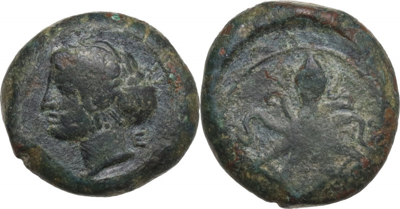 Sicily. Syracuse. Second Democracy (466-405 BC). AE Tetras, c. 435-415 BC. Obv. ...