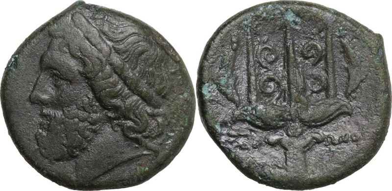 Sicily. Syracuse. Hieron II (274-215 BC). AE 21 mm. Obv. Head of Poseidon left. ...