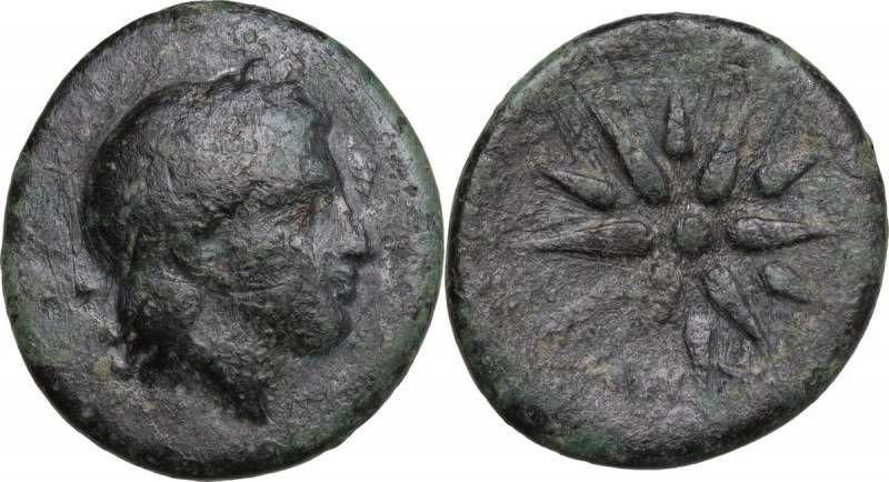 Greek Asia. Mysia, Gambreion. AE 18.5 mm. 4th century BC. Obv. Laureate head of ...