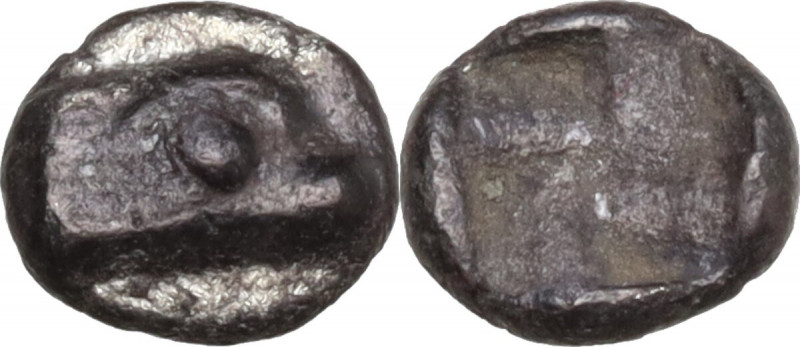 Greek Asia. Ionia, Phokaia. AR Tetartemorion, 530-500 BC. Obv. Head of seal righ...