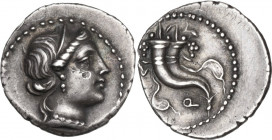 L. Sulla. AR Denarius, 81 BC. Obv. Diademed head of Venus right. Rev. Double cornucopiae tied with fillet; Q below. Cr. 375/2; B. (Cornelia) 33. AR. 4...