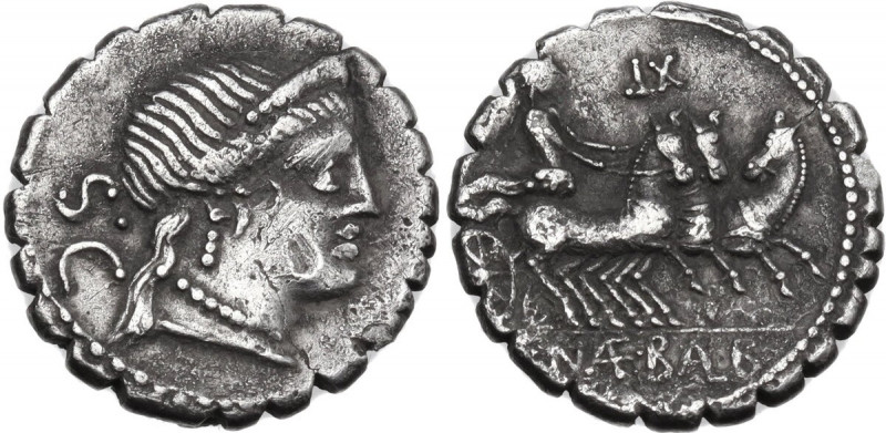C. Naevius Balbus. AR Denarius 79 BC. Obv. Diademed head of Venus right. Rev. Vi...