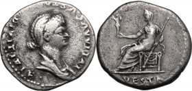 Julia Titi, daughter of Titus (died 90 AD). AR Cistophorus, Ephesus mint (or Rome for circulation in Asia). Struck under Domitian, 82 AD. Obv. IVLIA A...