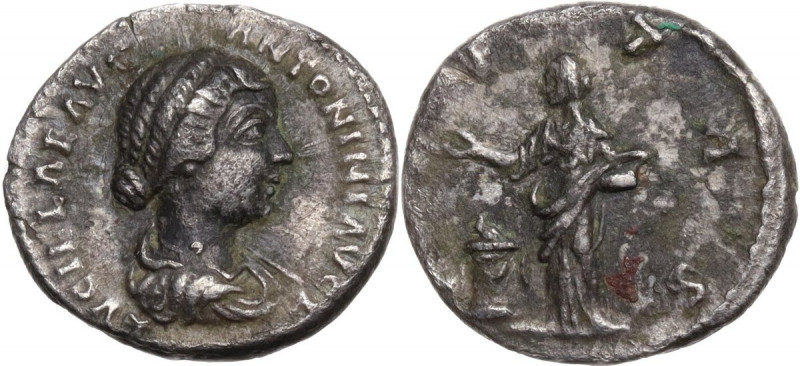 Lucilla, wife of Lucius Verus (died 183 AD). AR Denarius, 164-180. Obv. Bust rig...