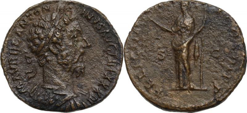 Commodus (177-192). AE Sestertius. Struck 181-182 AD. Obv. Laureate head right. ...