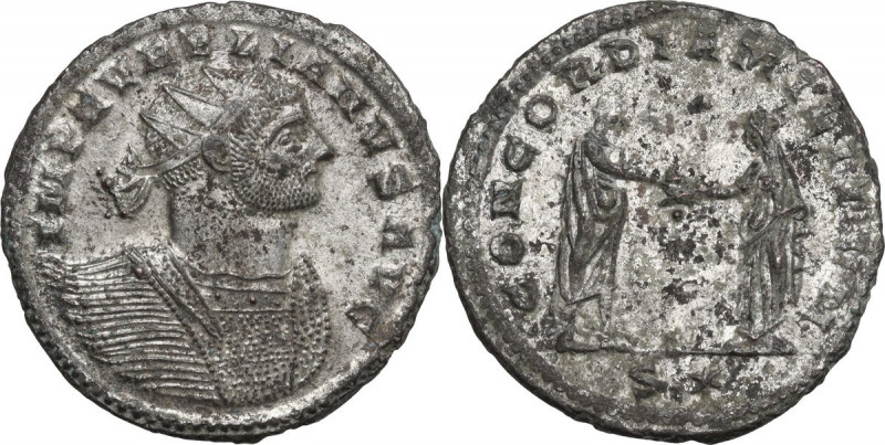 Aurelian (270-275). BI Antoninianus. Obv. Radiate and cuirassed bust right. Rev....