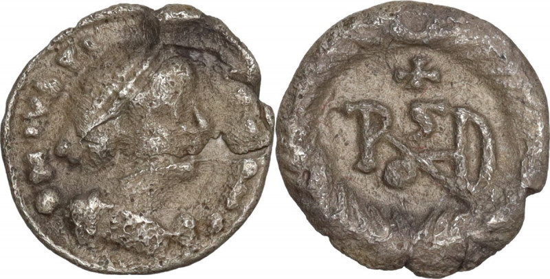 Ostrogothic Italy, Theoderic (493-526). AR 1/4 Siliqua, Rome mint, 518-526, stru...