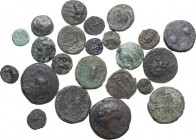 Greek World. Multiple lot of twenty-five (25) unclassified AE coins. AE.