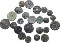 Greek World. Multiple lot of twenty-four (24) unclassified AE coins. AE.