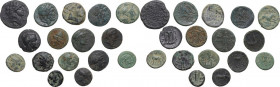 Greek World. Lot of 16 unclassified AE denominations; including: Kyzikos, Birtytis, Amisos, Sestos, Lysmachos of Thrace. About VF:Good F.