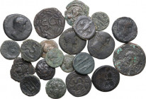 The Roman Empire. Multiple lot of twenty-two (22) unclassified AE coins. AE.