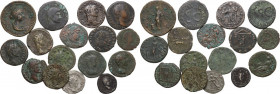 The Roman Empire. Multiple lot of sixteen (16) unclassified AR/AE coins. AR/AE.