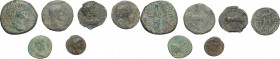 Roman Empire. Lot of 6 unclassified AE denominations, Provincial coinage. About VF:Good F.