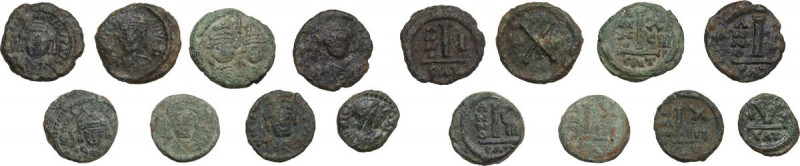 Byzantine Empire. Multiple lot of eight (8) AE unclassified coins, mostly from C...