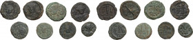 Byzantine Empire. Multiple lot of eight (8) AE unclassified coins, mostly from Catania mint, different denomintaions. AE. About VF.